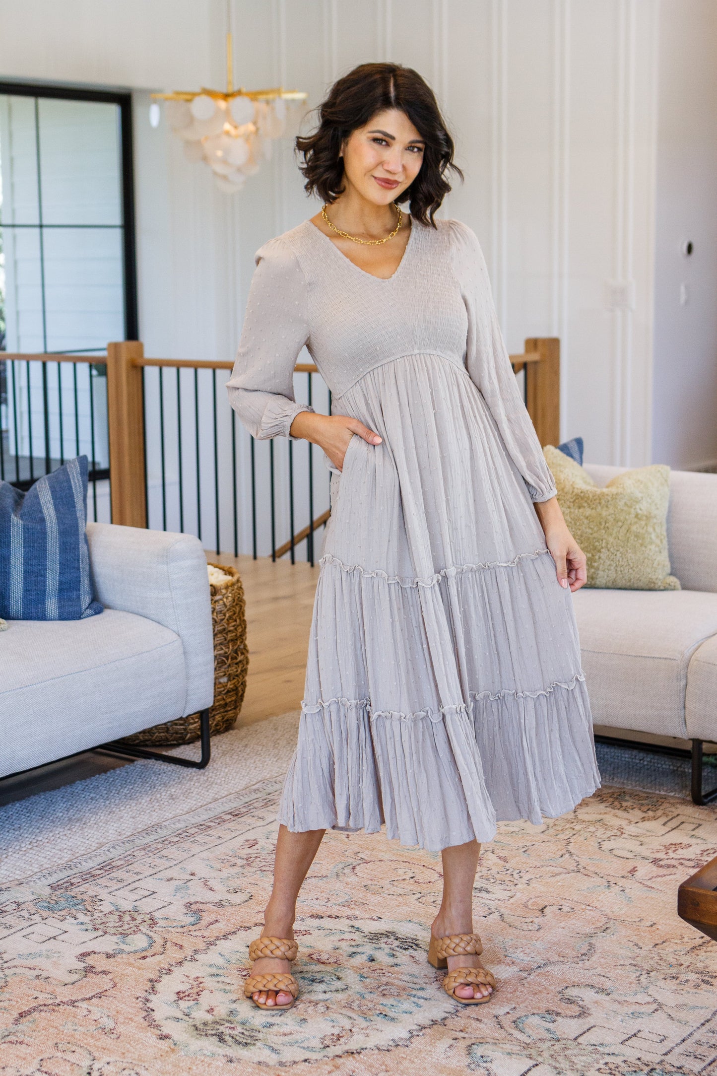 Easy Come, Easy Go Tiered Midi Dress - Posh Country Lifestyle Marketplace