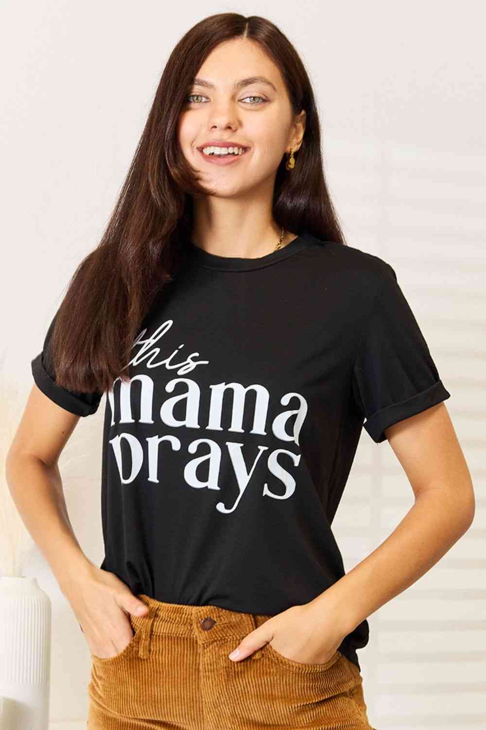 Simply Love THIS MAMA PRAYS Graphic T-Shirt - Posh Country Lifestyle Marketplace