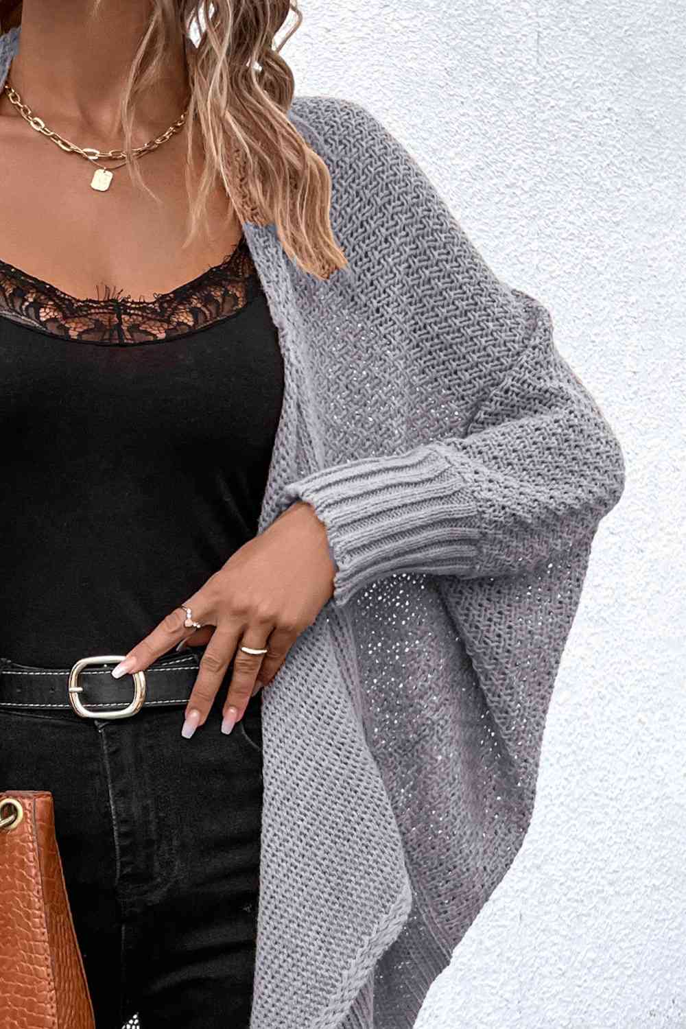 Open Front Dolman Sleeve Cardigan - Posh Country Lifestyle Marketplace