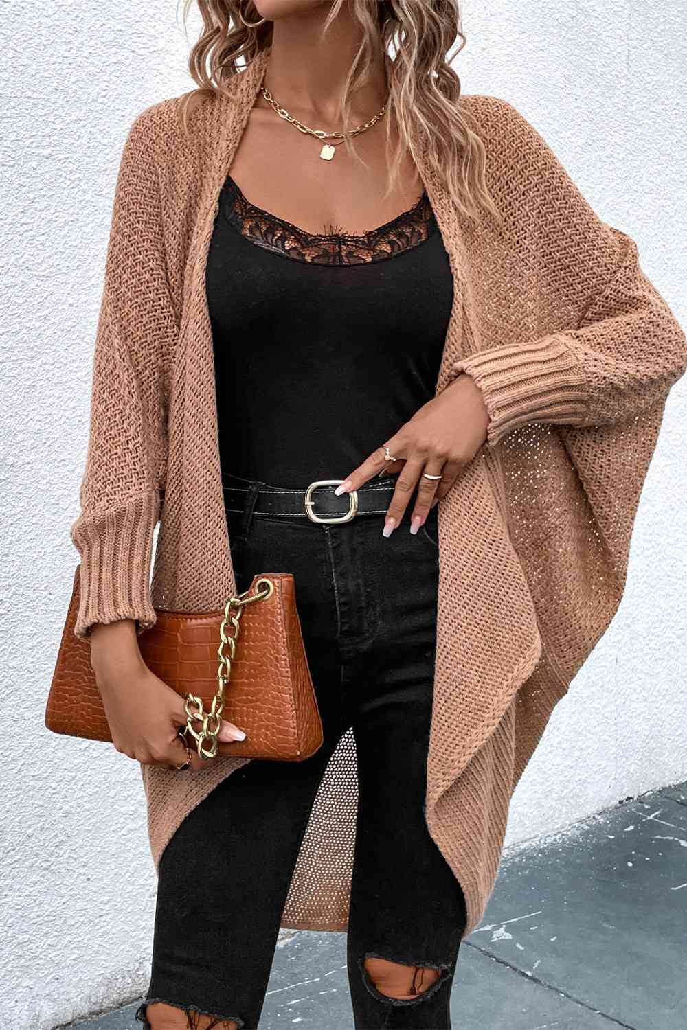 Open Front Dolman Sleeve Cardigan - Posh Country Lifestyle Marketplace